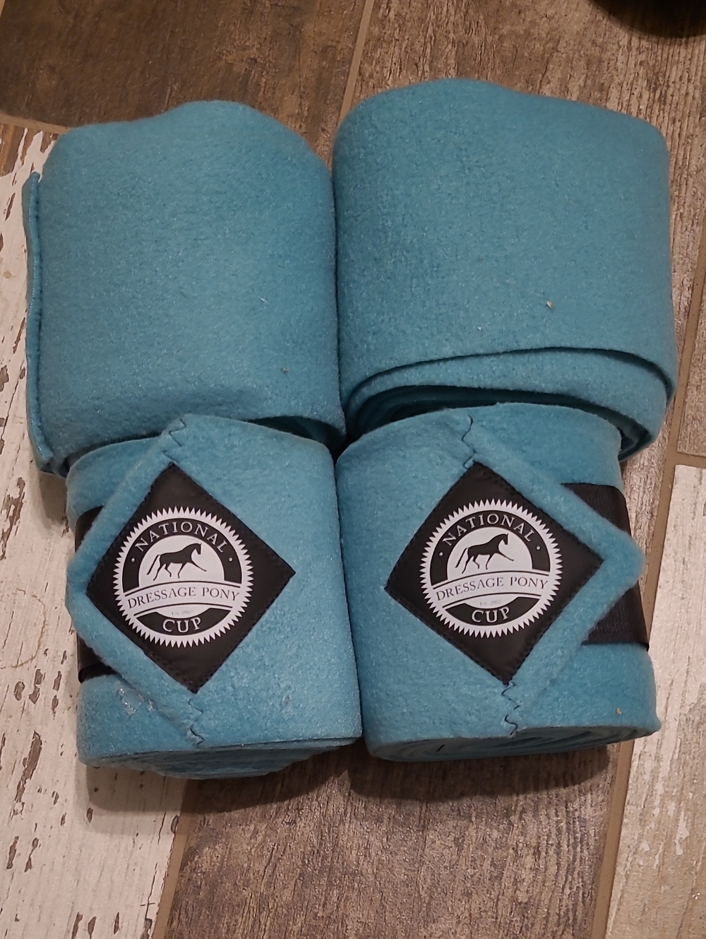 Teal Polo Wraps - Set of 4 NATIONAL DRESSAGE PONY CUP
